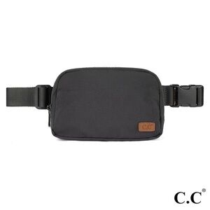 Black CC Unisex Belt Bag Fanny Packs with Adjustable Strap for Women or Kids